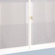 Paire de vitrages parement rayé - Gris Perle - Polyester - Home Maison
