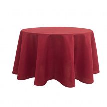 Nappe ronde infroissable et anti-tâches - Rouge - Polyester - Home Maison