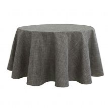 Nappe ronde infroissable et anti-tâches - Gris anthracite - Polyester - Home Maison