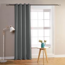 Rideau occultant pour chambre et salon - Gris souris - Polyester/Occultant - Home Maison
