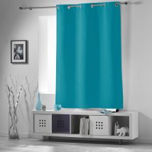 Rideau 90 % occultant radiateur petite hauteur - Turquoise - Polyester/Occultant - Home Maison