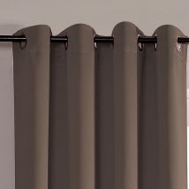 Rideau occultant pour chambre et salon - Taupe - Polyester/Occultant - Home Maison