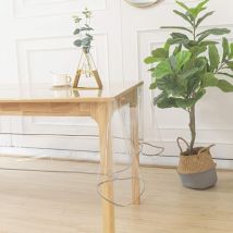 Nappe transparente rectangulaire - Transparent - Plastique - Home Maison
