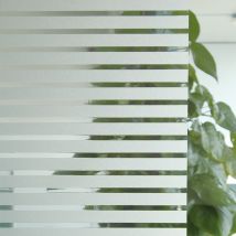 Film électrostatique à rayures - Blanc - 90x200 cm - Plastique - Home Maison