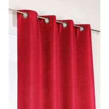 Rideau d'ameublement 100% occultant - Rouge - Polyester - Home Maison