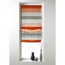 Store bateau en organza à rayures horizontales - Orange - Organza - Home Maison