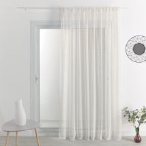 Voilage tamisant en étamine - Ivoire - Polyester - Home Maison