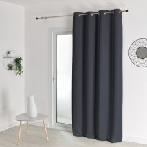 Rideau occultant ignifugé M1 non feu - Gris anthracite - 140x260 cm - Polyester - Home Maison