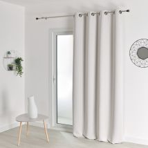 Rideau occultant uni M1 non feu - Blanc cassé - Polyester/Occultant - Home Maison