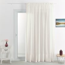 Voilage brodé cornely - Blanc - Polyester - Home Maison