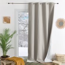 Rideau d'ameublement occultant polaire - Sable - Polyester - Home Maison
