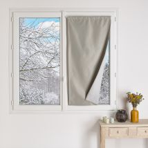 Vitrage occultant doublé polaire - Sable - Polyester/Occultant - Home Maison