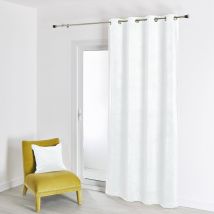 Rideau feutré en velours uni - Blanc - Velours - Home Maison