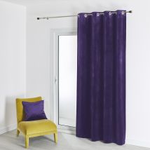 Rideau feutré en velours uni - Violet - Velours - Home Maison