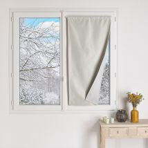 Vitrage occultant doublé polaire - Ecru - Polyester/Occultant - Home Maison