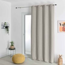 Rideau tamisant et thermique bouclette - Beige - Polyester - Home Maison