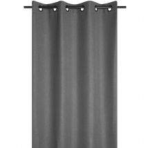 Rideau occultant - - Effet tweed - Gris souris - Polyester/Occultant - Home Maison