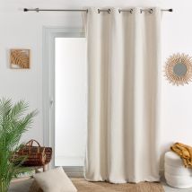 Rideau montagne - Effet mouton - Violet - Polyester/Fourrure - Home Maison