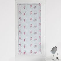 Modulable en étamine brodée et graphique - Rouge - 90x180 cm - Polyester - Home Maison