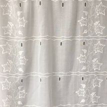 Modulable en étamine fibre brodée - Blanc - 0.58x0.9 m - Polyester - Home Maison