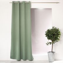 Rideau occultant fil noir avec 8 œillets - Taupe - Polyester/Occultant - Home Maison
