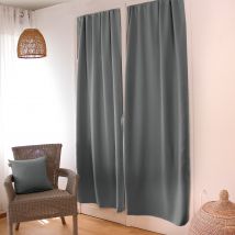 Rideau de porte occultant - Gris clair - Polyester/Occultant - Home Maison