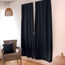 Rideau de porte occultant - Gris Foncé - Polyester/Occultant - Home Maison
