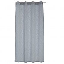 Voilage tamisant à l'aspect lin - Bleu Marine - Polyester - Home Maison