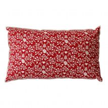 Coussin montagne chic déhoussable - Rouge - Coton - Home Maison