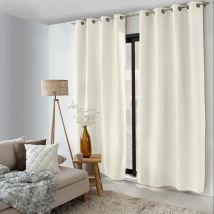 Rideau thermique doublé - Ecru - Polyester - Home Maison