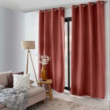 Rideau thermique doublé - Orange - Polyester - Home Maison