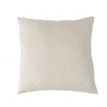 Coussin uni et déhoussable - Ecru - Polyester - Home Maison