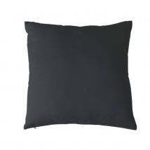 Coussin uni et déhoussable - Gris Foncé - Polyester - Home Maison
