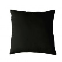 Coussin uni et déhoussable - Noir - Polyester - Home Maison