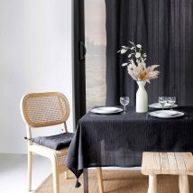 Nappe tendance en coton recyclé - Gris anthracite - Coton - Home Maison