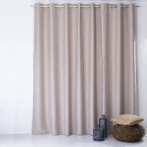 Rideau occultant fil noir en grande largeur - Naturel - Polyester - Home Maison