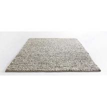 Tapis - - Effet Satiné - Gris clair - Laine - Home Maison