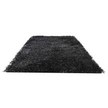 Tapis à poils longs - Noir - 170x230 cm - Polyester - Home Maison