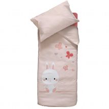 Parure de lit lapinou - Rose - Coton - Home Maison