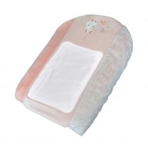 Matelas à langer avec housse Lapinou - Rose - Coton/Velours - Home Maison