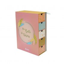 Coffret boîte à trésors et journal de naissance - Multicolore - Papier - Home Maison