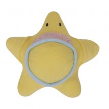 Gant de toilette en forme d'étoile de mer - Jaune - Polyester - Home Maison