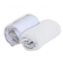 Lot d'1 alèse et 1 drap housse - Blanc - Coton - Home Maison