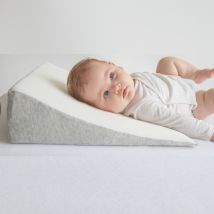 Plan incliné pour bébé en 3D à 15 degrès - Blanc - 70x140 cm - Polyester - Home Maison