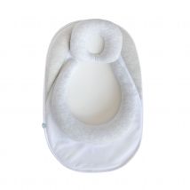 Cale bébé en 3D - Gris clair - 40x65 cm - Coton - Home Maison