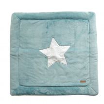 Tapis de parc en microfibre - Bleu - 100x100 cm - Microfibre - Home Maison