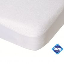 Drap housse imperméable - Blanc - Coton - Home Maison