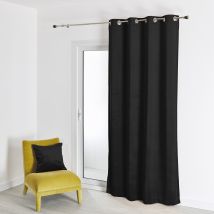 Rideau feutré en velours uni - Noir - Velours - Home Maison