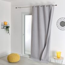 Rideau 100% occultant thermique phonique - Gris - Polyester - Home Maison