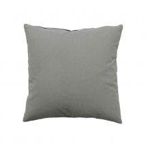 Coussin déhoussable uni en coton - Gris - Polyester - Home Maison